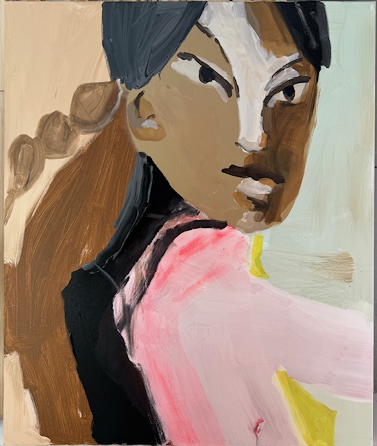 Unapologetic Gaze, Acrylic on canvas, 100 × 120 cm, 2024
