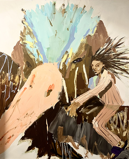 Painting by Mie Olise Kjærgaard, acrylic on canvas, 2023