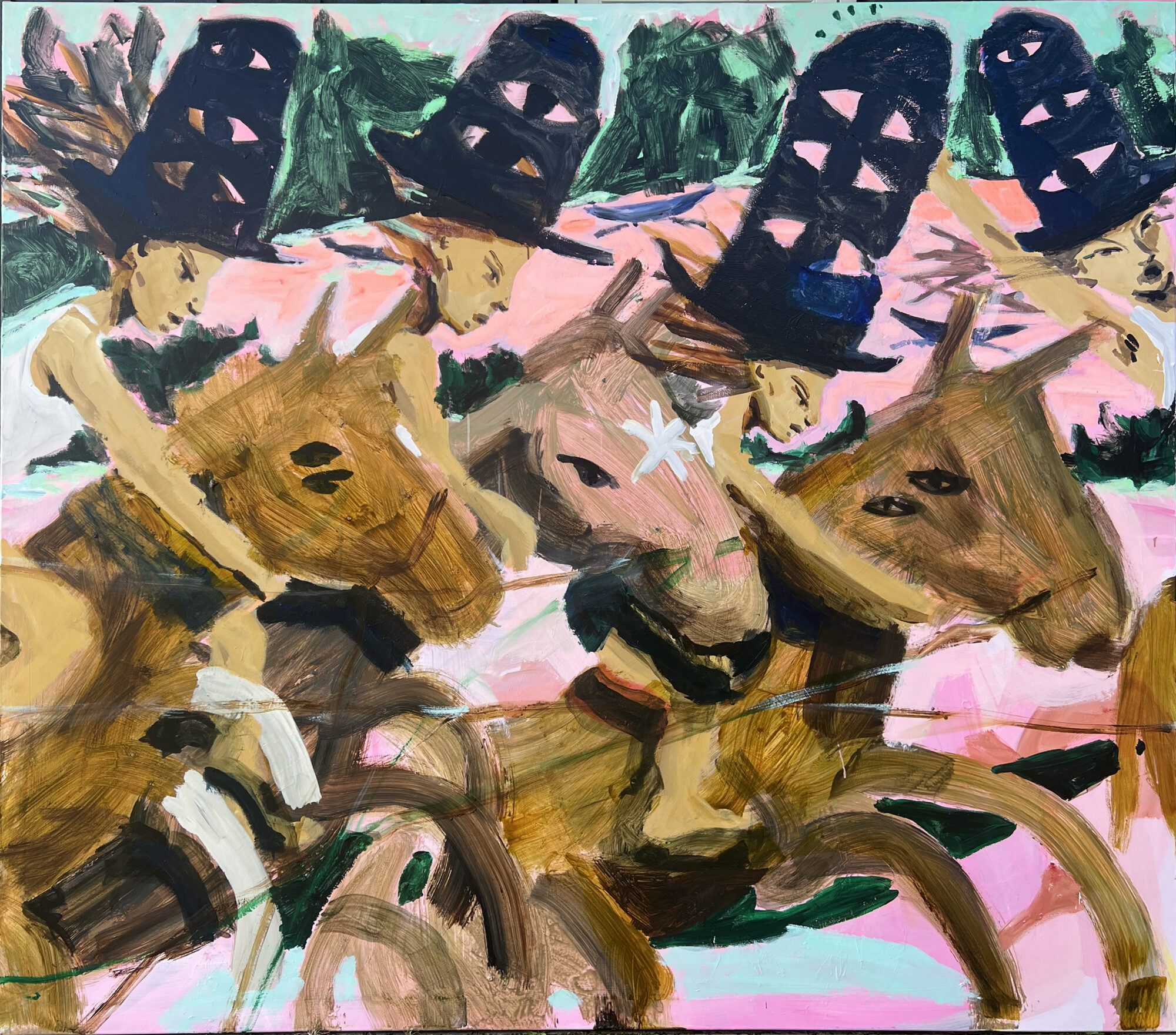 Rabble Rouse Riders, 220 x 195 cm, 2023